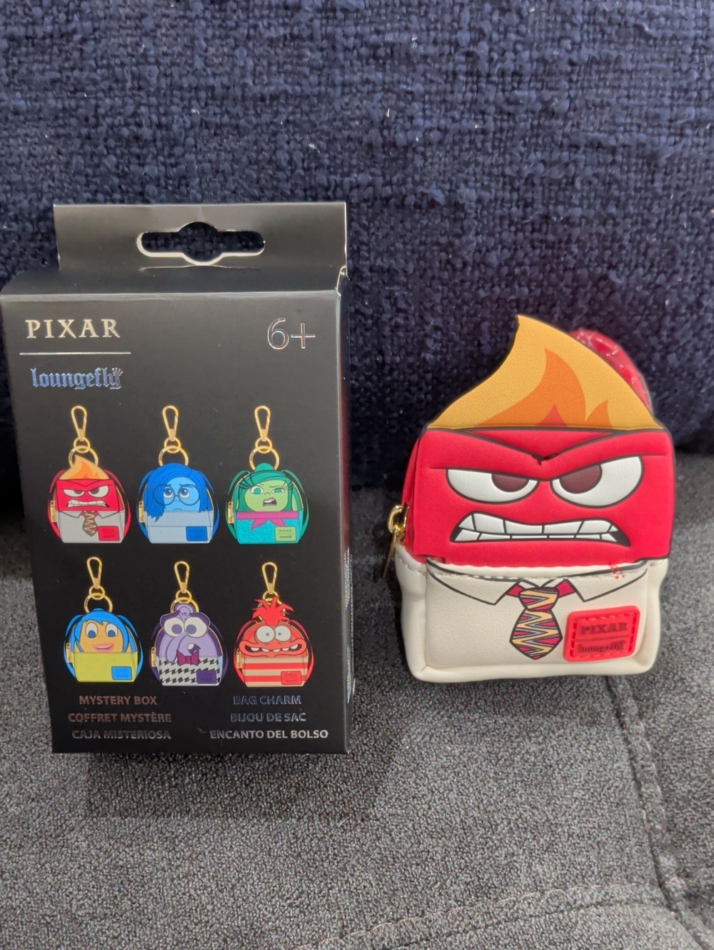 Loungefly Pixar Inside Out Anger Mini Bag Charm NWT
